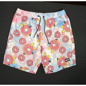 The Simpsons X Neff Homer Donuts Swim Board Shorts Mens Medium